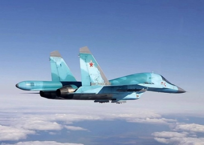 Истребитель-бомбардировщик Су-34, участвующий в СВО, разбился в горах Северной Осетии
