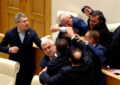 Грузинские депутаты подрались из-за возобновления авиасообщения с Россией