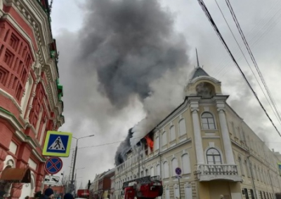 В Туле горит госпиталь для военных