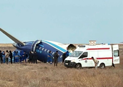 В Казахстане разбился самолёт, летевший из Баку в Грозный