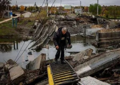Украинские диверсанты подорвали пешеходный мост в Запорожской области